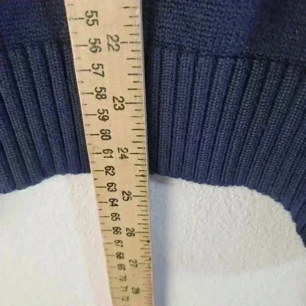 Vintage Polo By Ralph Lauren Exclusive Of Decoration Mock Neck Blue 1/4 Zip XL